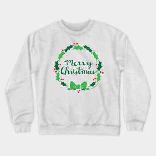 Merry Christmas Wreath Crewneck Sweatshirt